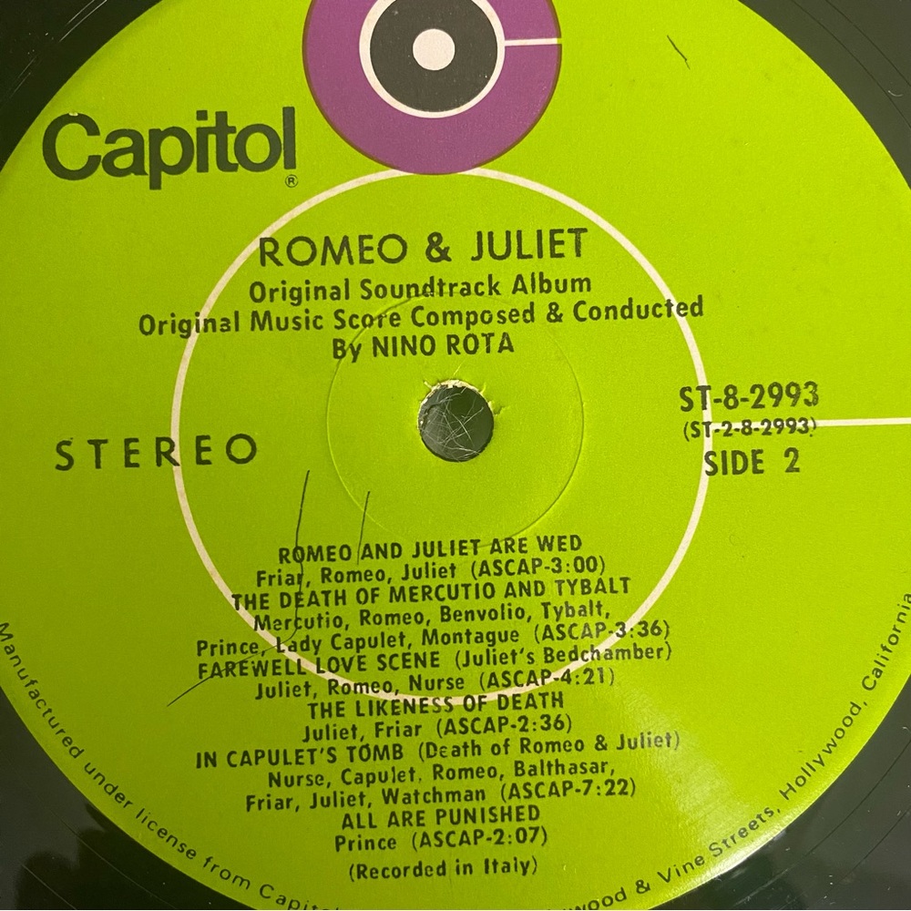 Romeo & Juliet Vinyl Record Vintage 1968 Soundtrack - Picture 3 of 5